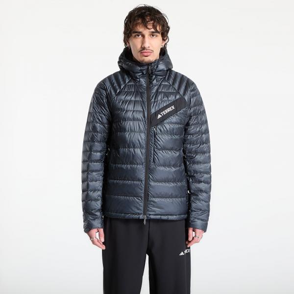 Bunda adidas Terrex Techrock CLIMAWARM+ Down Hooded Jacket Carbon L
