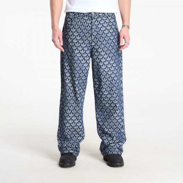 Kalhoty adidas Denim Loose Monogram Pants Indigo Denim 34