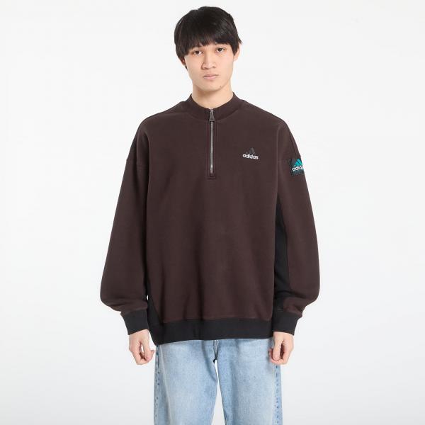 Mikina adidas Equipment Blocked Half-Zip Aurora Coffee M