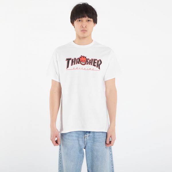 Tričko Thrasher x Spitfire Big Head Outline T-Shirt White S
