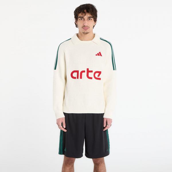 Svetr adidas x arte Knitted Long Sleeve Jersey White/ Collegiate Green XL