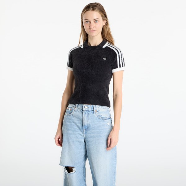 Tričko adidas Knitted Cali T-Shirt Black XS