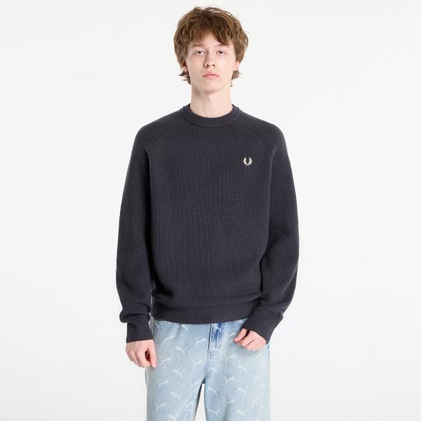Svetr FRED PERRY Lambswool Raglan Jumper Anchor Grey M