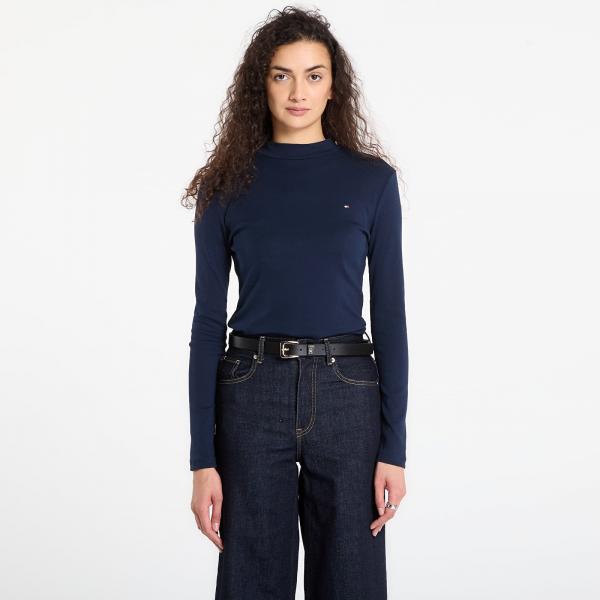 Tričko Tommy Hilfiger Slim Cody Mock-Neck Ls Dark Night Navy S