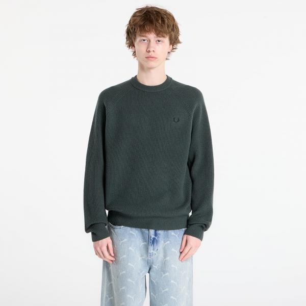 Svetr FRED PERRY Lambswool Raglan Jumper Court Green L