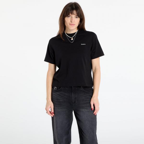 Tričko Queens Women's Essential T-Shirt With Contrast Print 3-Pack Black/ Black/ Black M