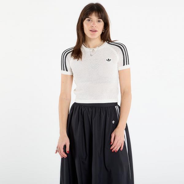 Svetr adidas Crochet Tee Off White M