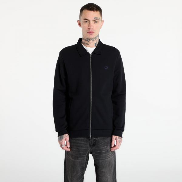 Mikina FRED PERRY Zip Through Collared Sweatshirt Black M
