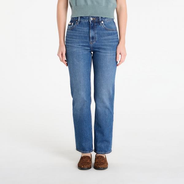 Džíny Calvin Klein Jeans High Rise Straight Short Jeans Blue 25