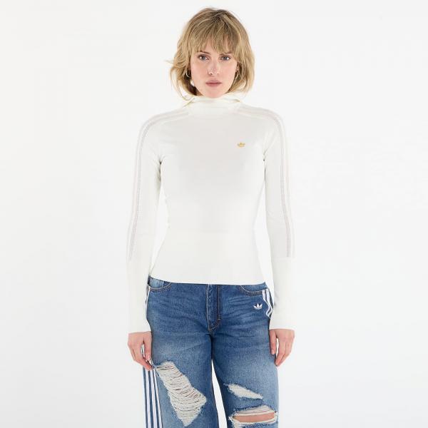 Mikina adidas Knit Hooded Ls Off White XL