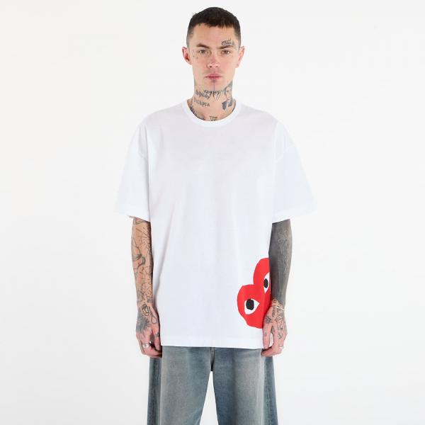 Tričko Comme des Garçons PLAY T-Shirt Logo Print Knit UNISEX White S
