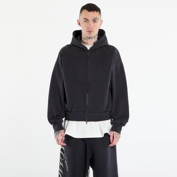 Mikina Fear of God Essentials Classic Full Zip Hoodie Vintage Black XXL