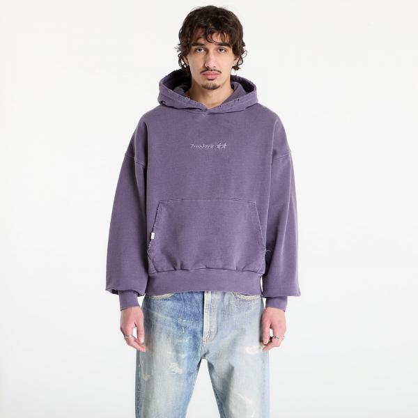 Mikina TwoJeys Icon Hoodie Pigment Dyed Purple S