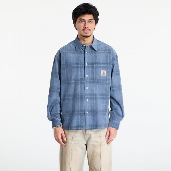 Košile Carhartt WIP L/S Wilber Shirt UNISEX Wilber Check/ Velvet Blue XXL
