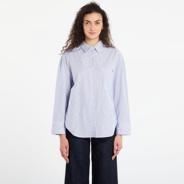 Košile Tommy Hilfiger New Poplin Modern Fit Shirt Hugh Stp/ Blue S