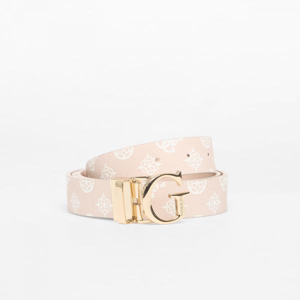 Pásek GUESS Erica Rev & Adj Pant Belt Old Pink/ White S