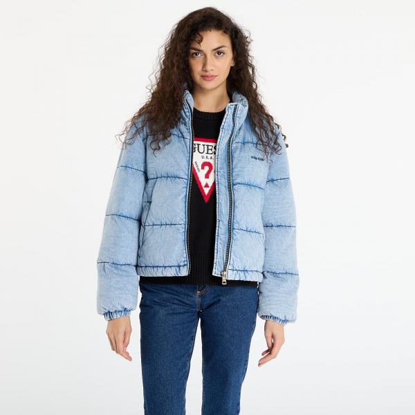 Bunda Guess Jeans Denim Puffer Jack Washed Blue M