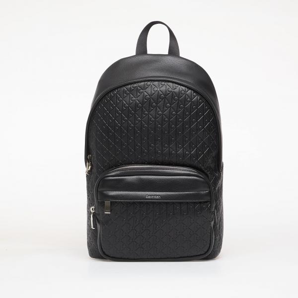 Batoh Calvin Klein Emblem Aop Emboss Round Backpack Black Universal