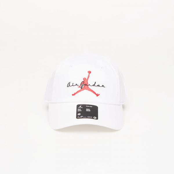 Kšiltovka Jordan Club Cap Unstructured Adjustable Hat White/ Black/ University Red S/M