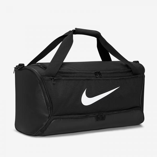 Nike Brasilia 9.5 Training Duffel Bag Medium 60L Black/ Black/ White Universal