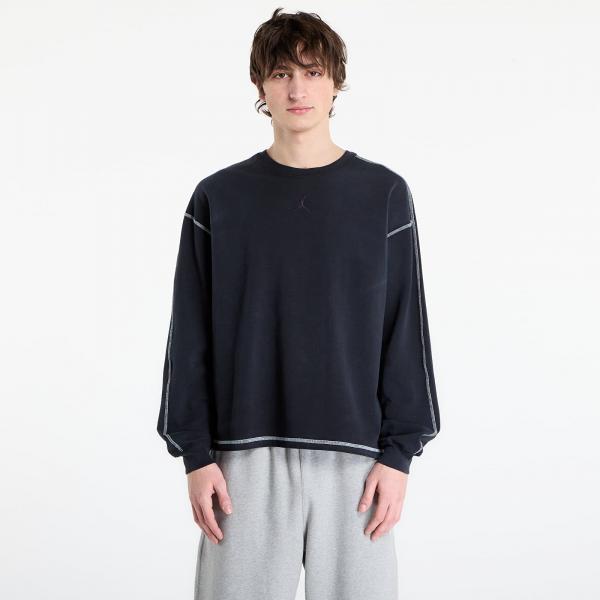 Mikina Jordan Flight Men's Heavyweight Long-Sleeve Top Black/ Sail/ Black XS