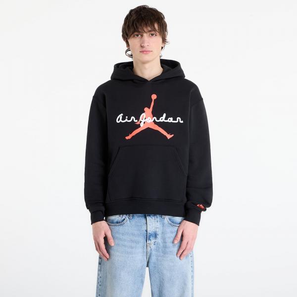Mikina Jordan Brooklyn Fleece Men's Pullover Hoodie Black/ Infrared 23 XS