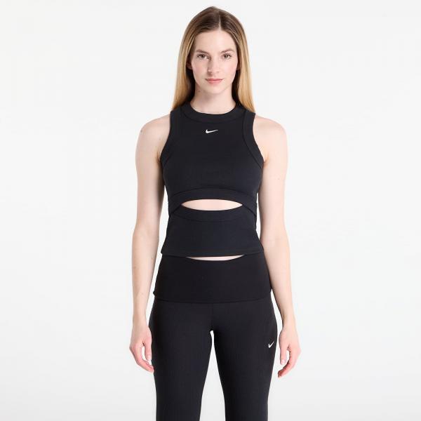 Top Nike Sportswear Chill Knit Women's Tight Ribbed Tank Top Black/ Sail XS