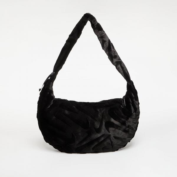 Taška Nike Sportswear Faux Fur Slouchy Bag 19L Black/ Black Universal