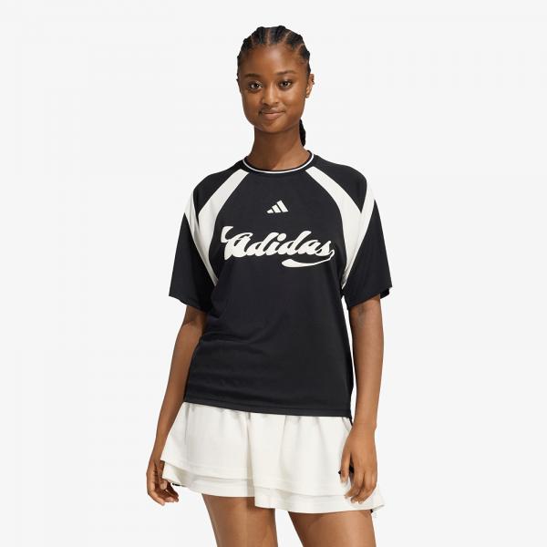 Tričko adidas House Of Tiro Jersey Black/ Off White/ White L