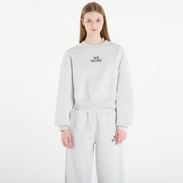 Mikina New Balance Linear Heritage Fleece Crew Ash Heather S