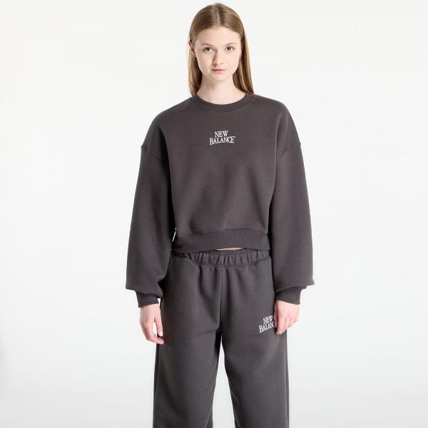 Mikina New Balance Linear Heritage Fleece Crew Faded Black M