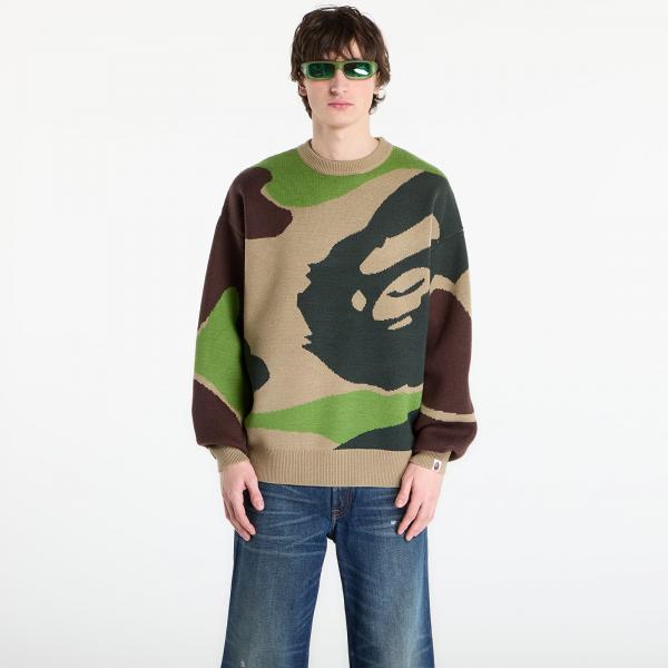Svetr A BATHING APE Mega Abc Camo Knit Crewneck Sweatshirt M Green S