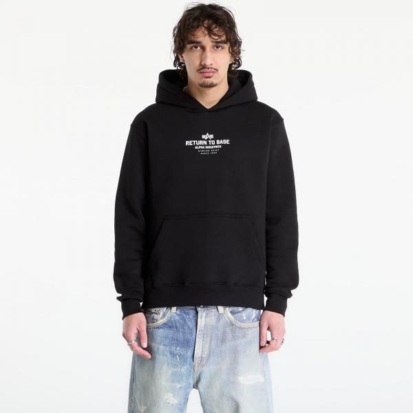 Mikina Alpha Industries Return To Base Hoodie Black XL