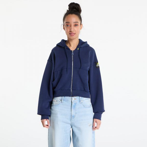 Mikina adidas Cropped Hoodie Night Indigo XS