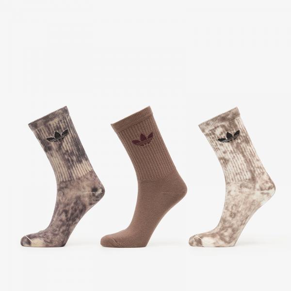 Ponožky adidas Tie Dye Crew Socks 3-Pack Utility Black/ Off White/ Earth Strata S