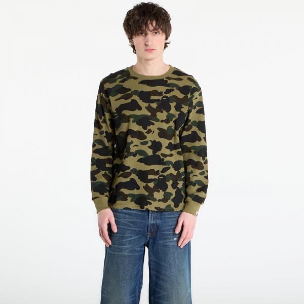 Tričko A BATHING APE 1St Camo Thermal Lt M Underwear Green L
