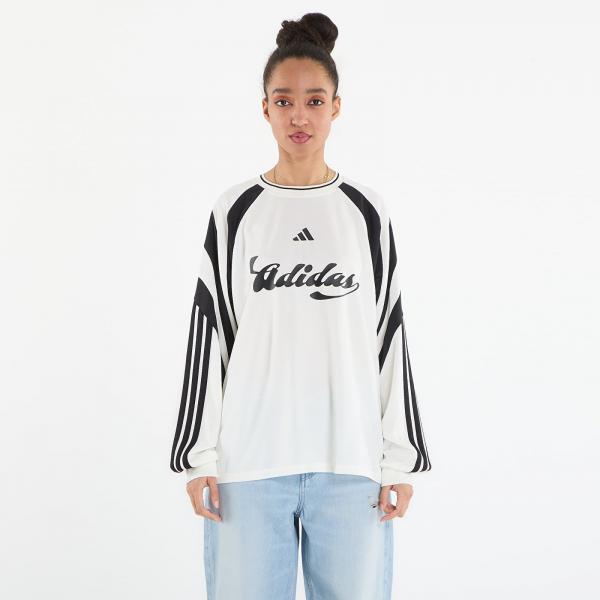 Tričko adidas House Of Tiro Long Sleeve Jersey Off White/ Black L