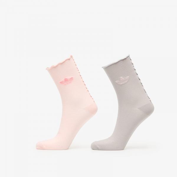 Ponožky adidas Ruffle Socks 2 Pairs Sandy Pink/ Grey Two M
