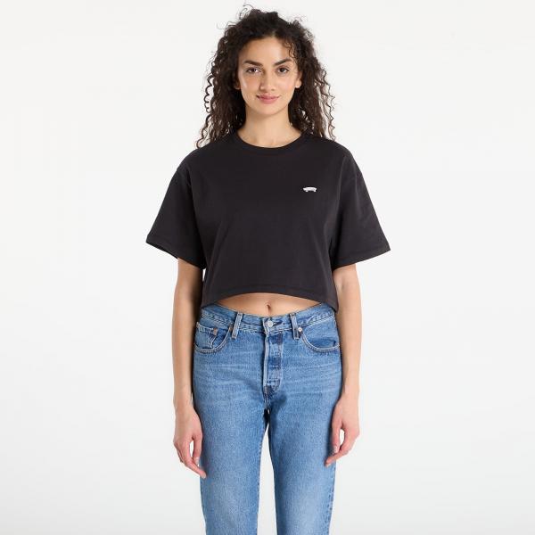 Tričko Vans W Salton Relax Crop SS T-Shirt Black XS