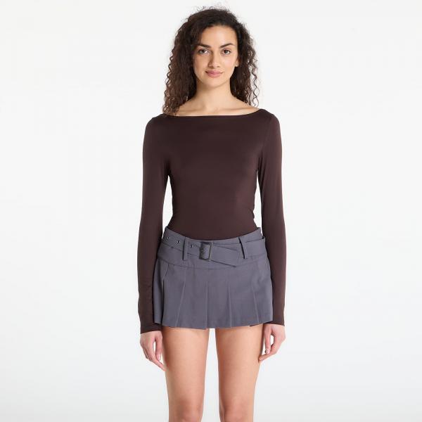 Tričko Urban Classics Ladies Slim Fit Longsleeve Warm Brown L
