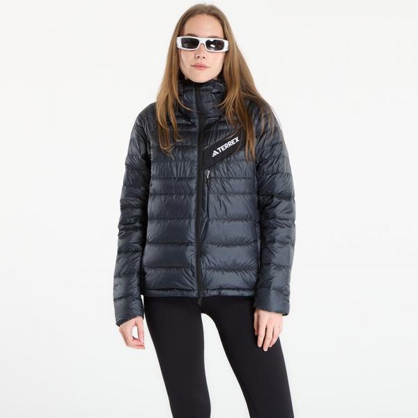 Bunda adidas Terrex Techrock CLIMAWARM+ Down Hooded Jacket Carbon/ Black S