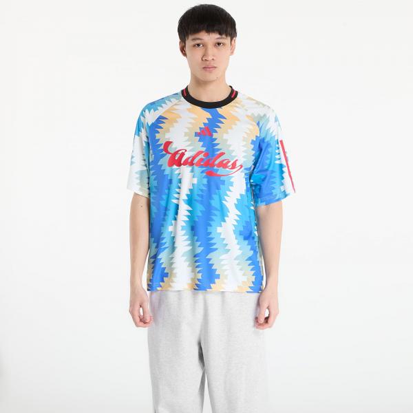 Tričko adidas House Of Tiro X Common Goal Jersey Off White/ Semi Ice Tangerine/ Ray Blue- Multicolor S