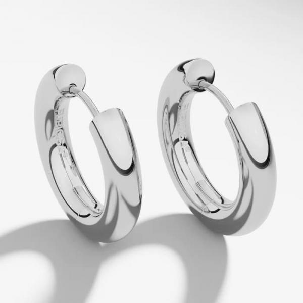 Náušnice FURIOSA® Chubby Hoop Earrings Silver Universal