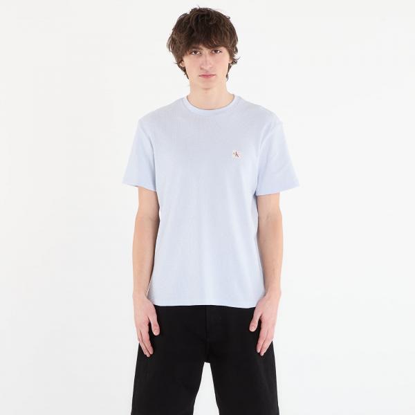 Tričko Calvin Klein Jeans Ss Waffle Badge Crew Tee Blue XL