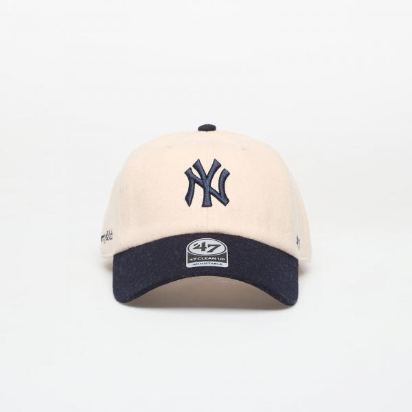 Kšiltovka Sporty & Rich Yankees Serif Wool Hat Ecru/ Dark Navy Universal