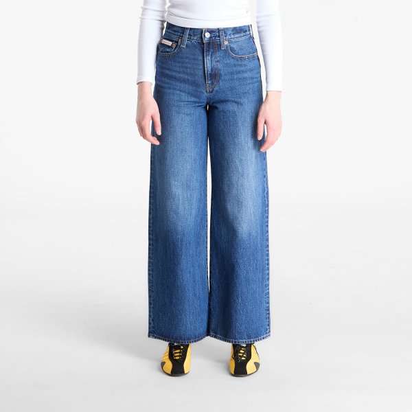 Džíny Calvin Klein Jeans The Wide Leg Jeans Blue M/30
