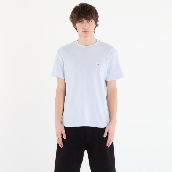 Tričko Calvin Klein Jeans Ss Waffle Badge Crew Tee Blue S