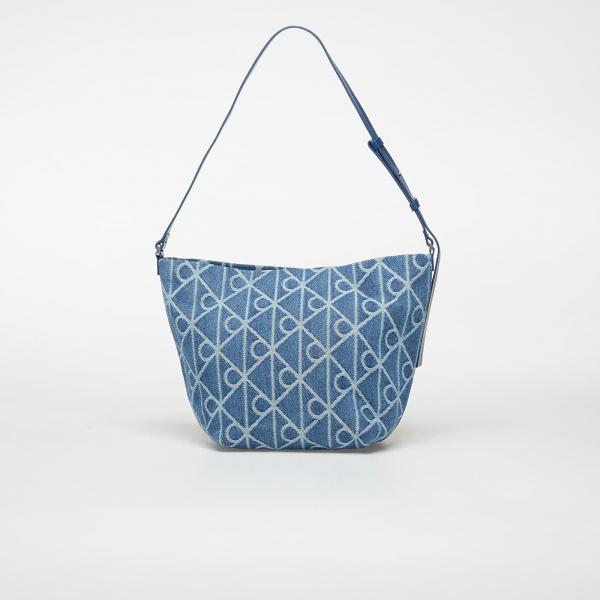 Kabelka Calvin Klein Emblem Aop Denim Bucket Blue Universal