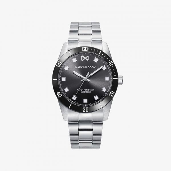 Hodinky Mark Maddox Wrist Watch Mission Hm0136-17 Silver/ Black Universal