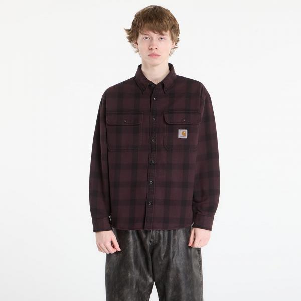 Košile Carhartt WIP L/S Edmands Shirt UNISEX Edmands Check/ Natural/ Palisander S